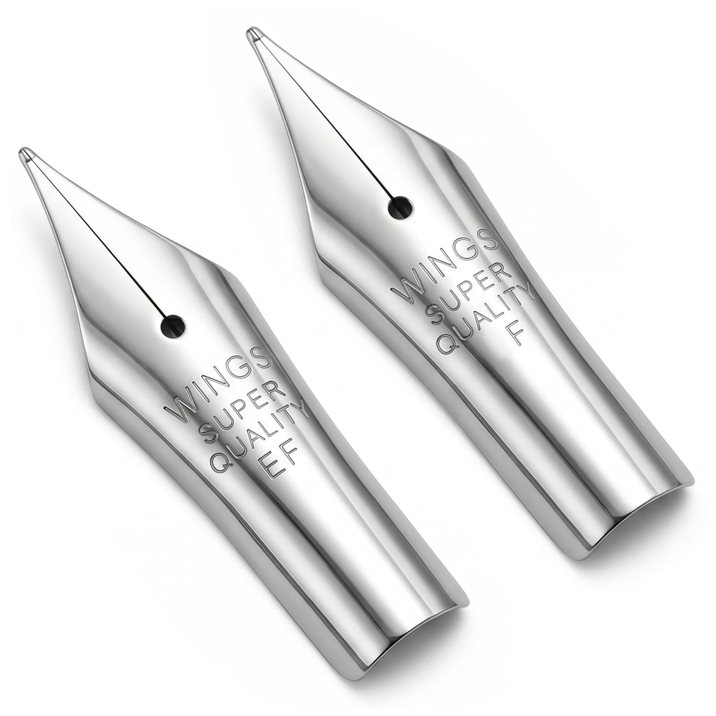 Xdyyjrasa Fountain Pen Nibs, 2PCS Fountain Pen Nibs, Smooth-writing Replacement For Standard Posture Pens, Silver (0.5mm ＆0.38mm)