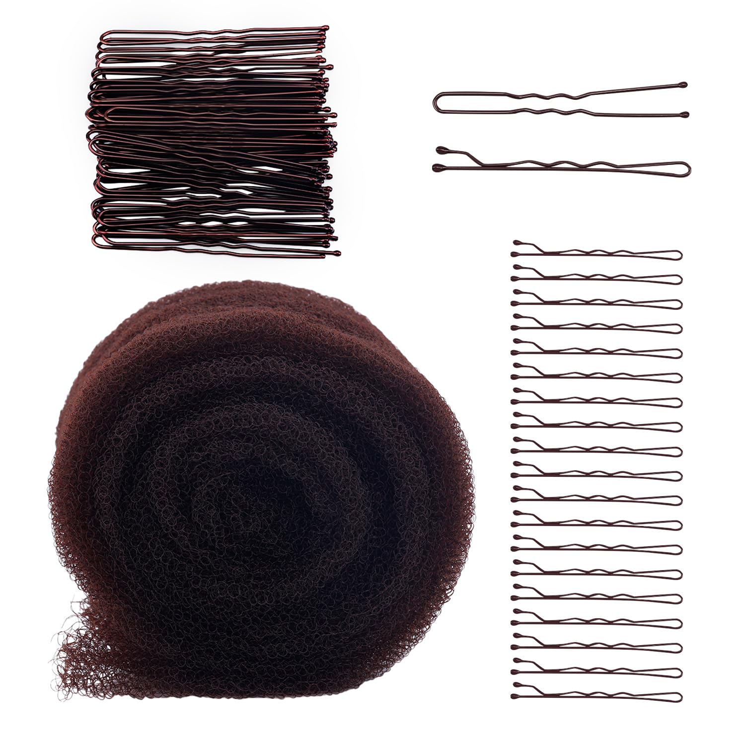 Hair Sponge for Updo 4.92ft Long Hair Padding Updos Hairs Filler Bun Maker Bumps Volume Insert Styling Tool for Women Men Instant Buns & Voluminous Updos (Brown)