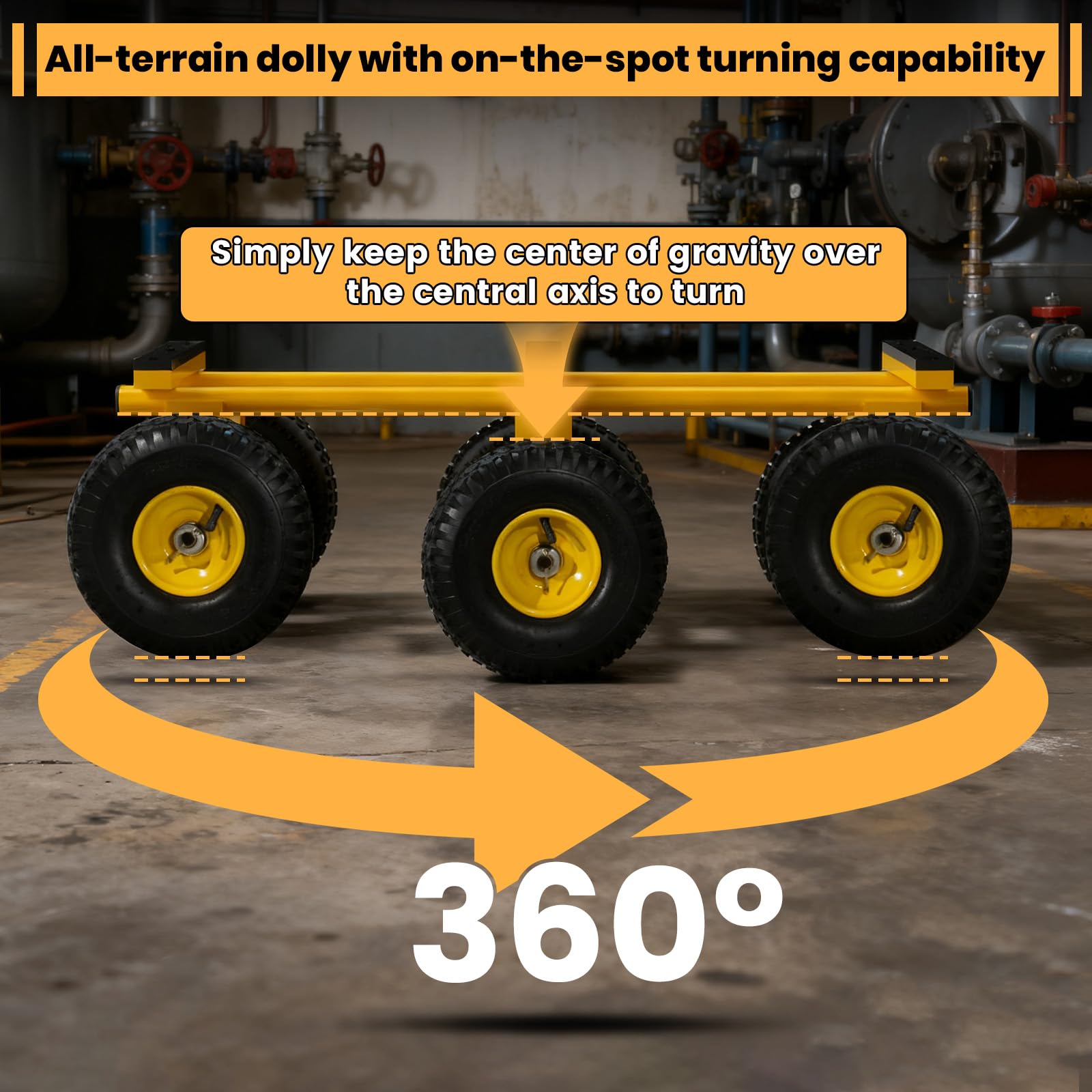 Heavy Duty 6 Wheel Dolly - 1300 lbs Capacity -5 Heavy Duty 6 Wheel Dolly - 1300 lbs Capacity -5