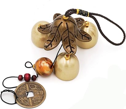 Banfeng 3 Bells Lucky Wind Chimes Feng Shui Wind Bell for Good Luck Home Garden Hanging Decoration Gift