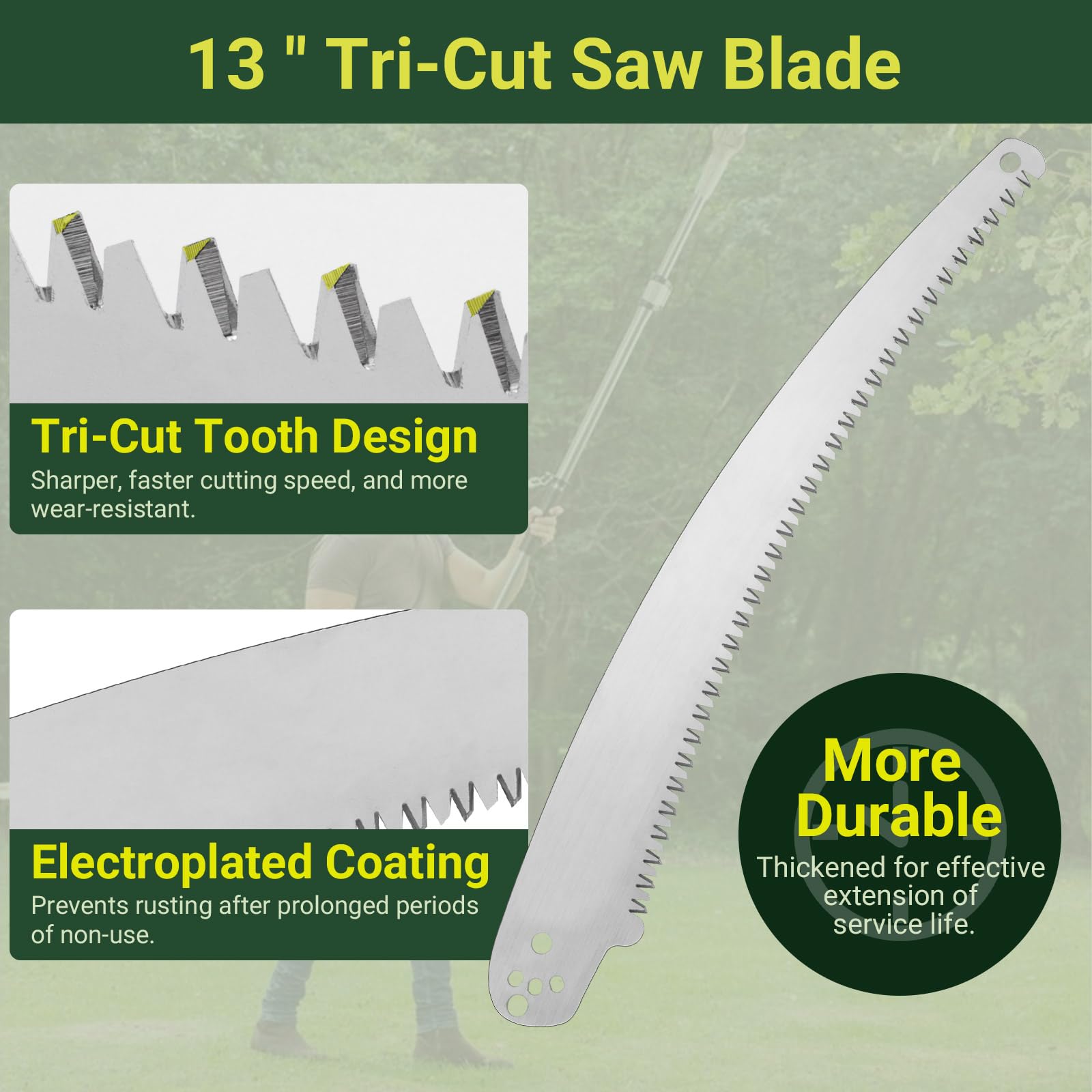 Jameson Pole Saw Blade - 13" Tri-Cut SB-13TE -4