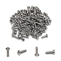 Vista 62 de MroMax 30 tornillos de máquina Phillips de cabeza plana M2 x 0.197 in, acero inoxidable 304 18-8, rosca completa, tornillos de cabeza cruzada gris