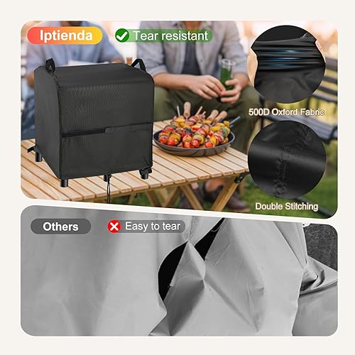 Miniatura 10 de Cubierta de estufa para estufa VIVOHOME de gas propano de un solo quemador, cubiertas de estufa de 16 pulgadas para exteriores, impermeables,