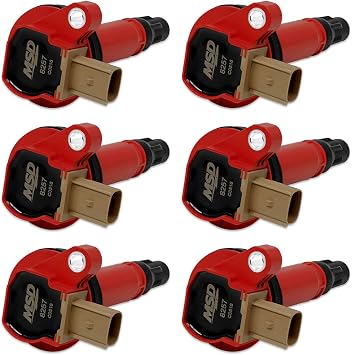 MSD 82576 Ignition Coils, Red, 6-Pack 3-Pin Connector