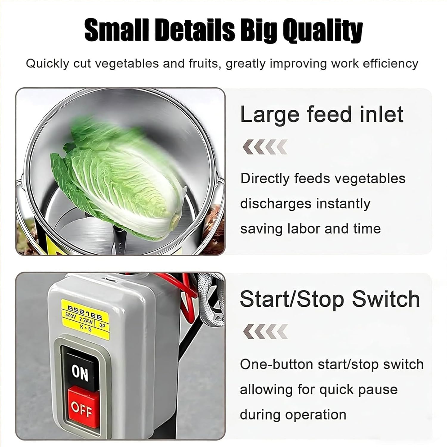 Commercial Feed Shredder, Electric Household Poultry Feed Chopper, Stainless Steel Vegetable Grinder for Home Farm, Livestock, Chicken Duck Feeding & Agricultural Use(1800w)