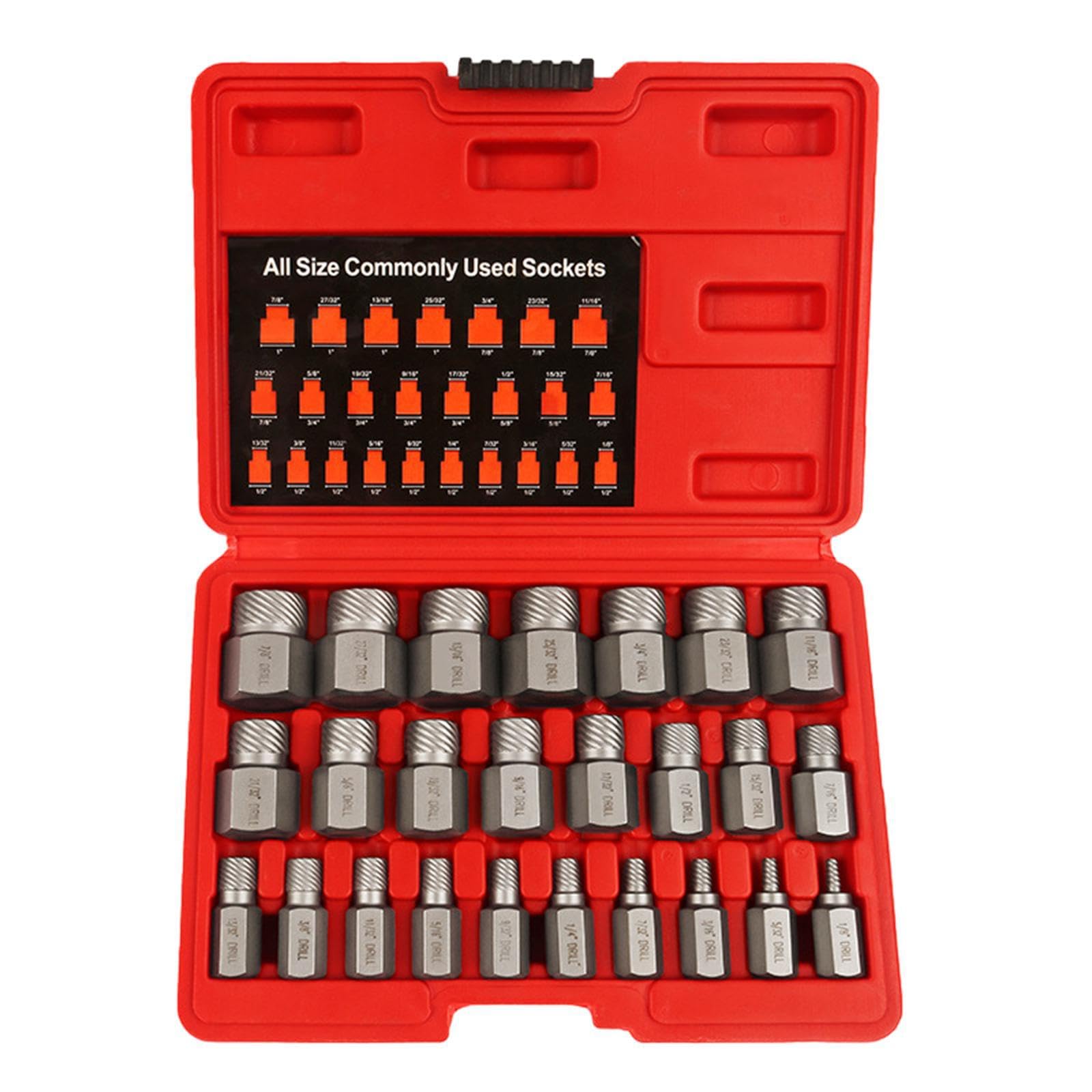 Juego de extractores de tornillos dañados con construcción de acero de aleación para una extracción eficiente de pernos rotos Juego de extractores