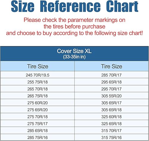 Miniatura 6 de SYERAL Juego de 4 fundas para neumáticos no tejidas de 5 capas mejoradas, impermeables, antiUV, nieve, sol, lluvia, para remolques, caravanas,