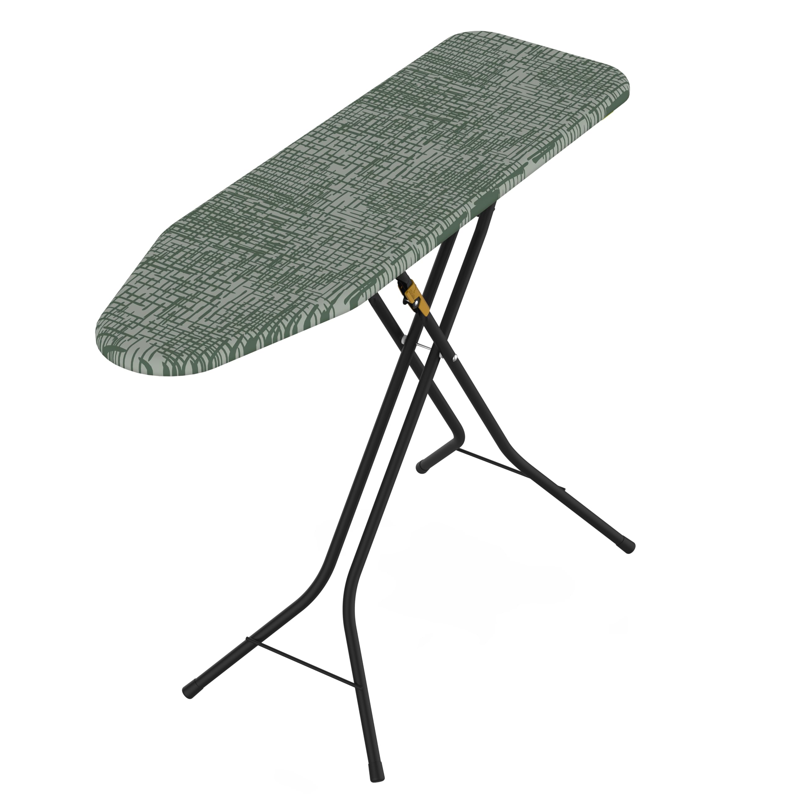 Rörets Bügelbrett Pulse Black | Extra Polsterung & Höhenverstellbar, 32x108 cm, Bügeltisch mit Qualität von Schwedens führender Bügelbrettmarke