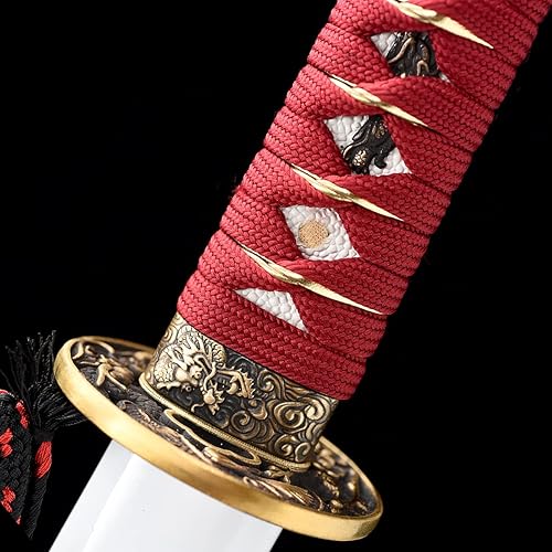 Miniatura 8 de Handmade Katana,Japanese Samurai Sword Katana,104010601095 Damascus Steel,T10 High Carbon Steel Clay Tempered,Full Tang