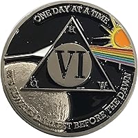 Vista 1 de Seis años AA The Darkest Before The Dawn Alcohólicos Anónimos, Medallón de Sobriedad