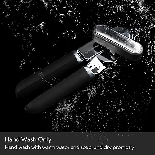 Miniatura 7 de KITCHENDAO Abrelatas manual, hoja de 2 generación, abrelatas de mano con imán, rueda de corte súper afilada para corte de borde suave, agarre suave,