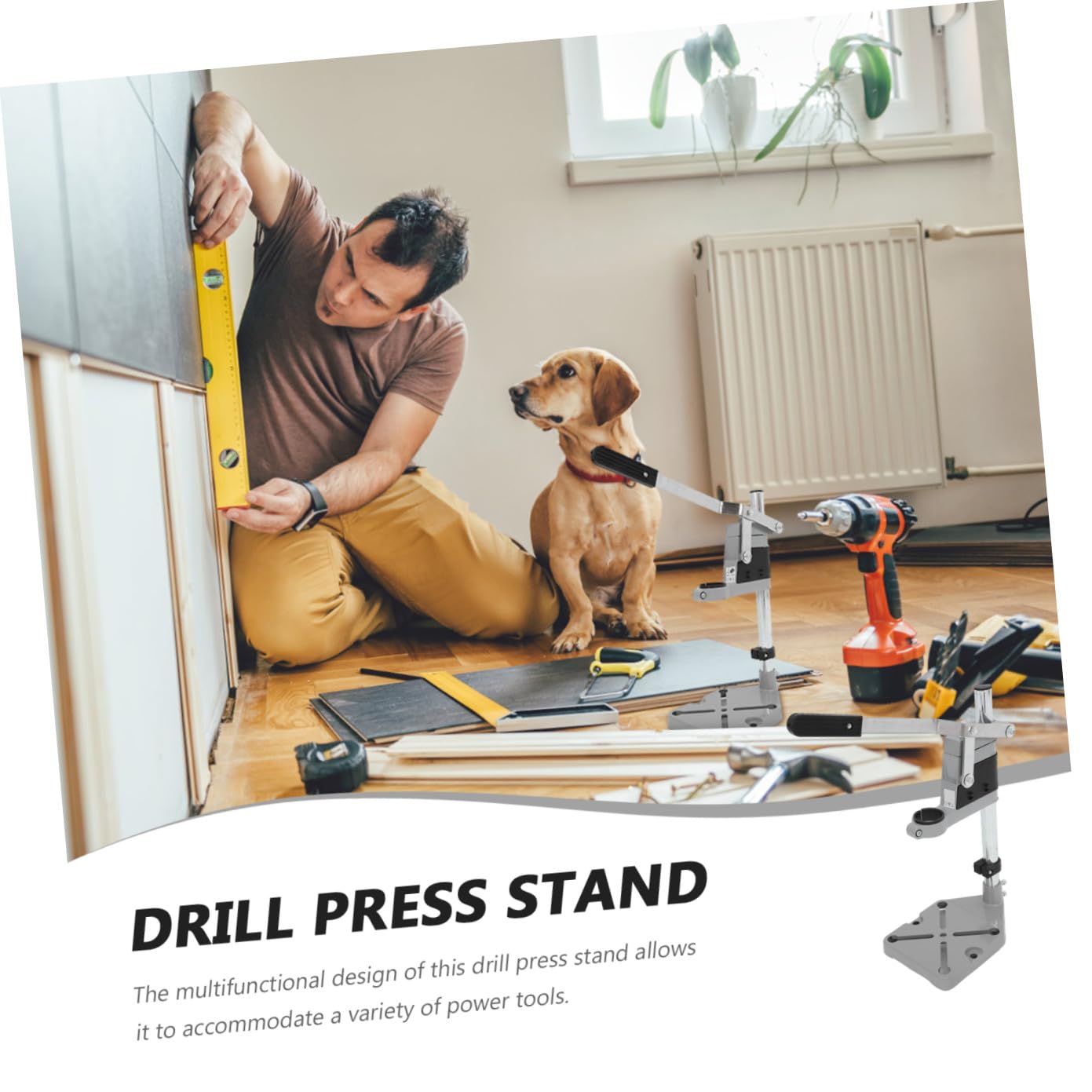 SOLUSTRE Supporto Per Trapano Colonna Per Trapano Manuale Accessorio Portatile Per Utensile Supporto Stabile Per Banco Da Lavoro