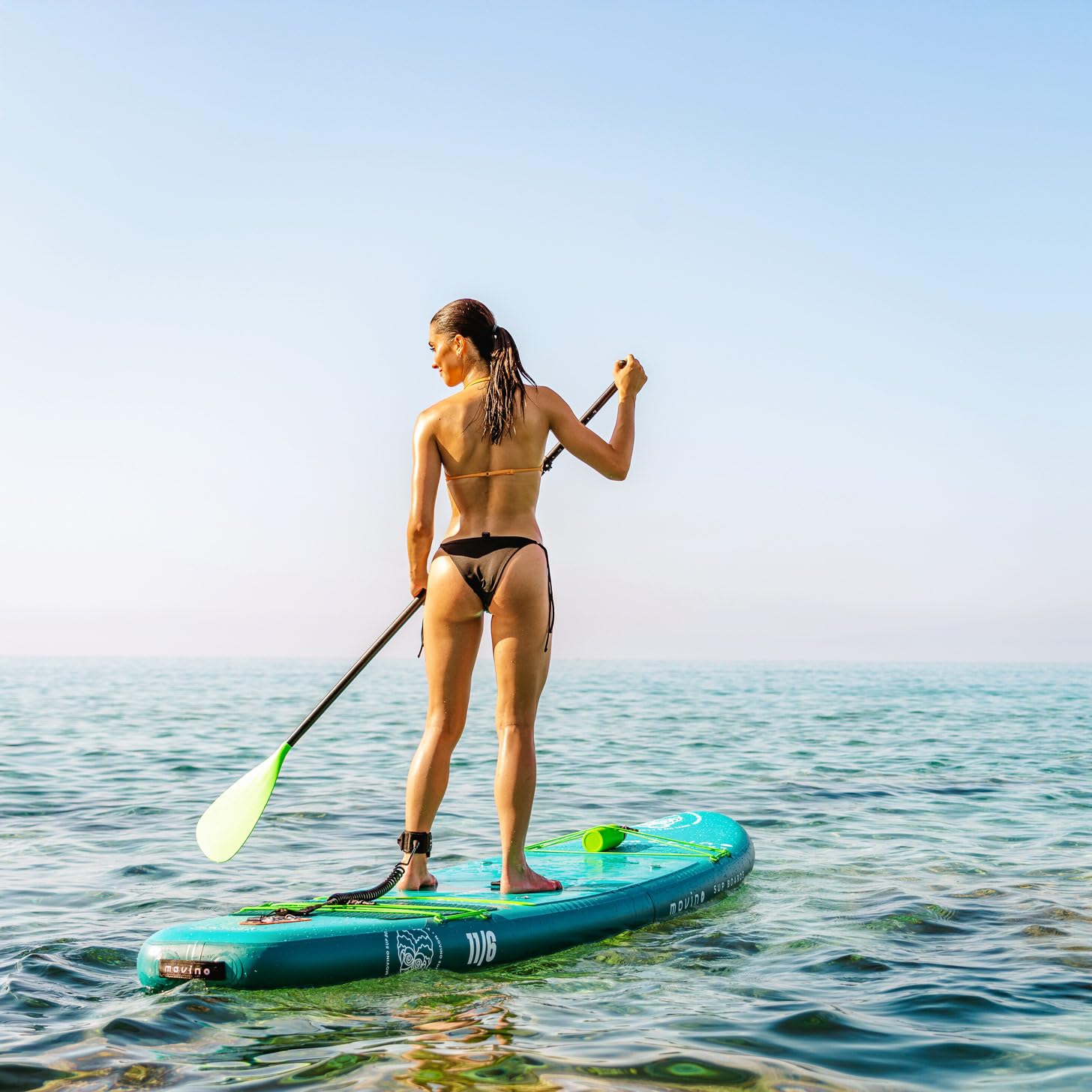 Movino Paddle Gonflable Adulte - 2in1 Sup Kayak - Jusqu’à 165 kg - avec Pagaie - 350 x 83 x 15 cm - Planche de Stand Up Paddle Adria 11’6"