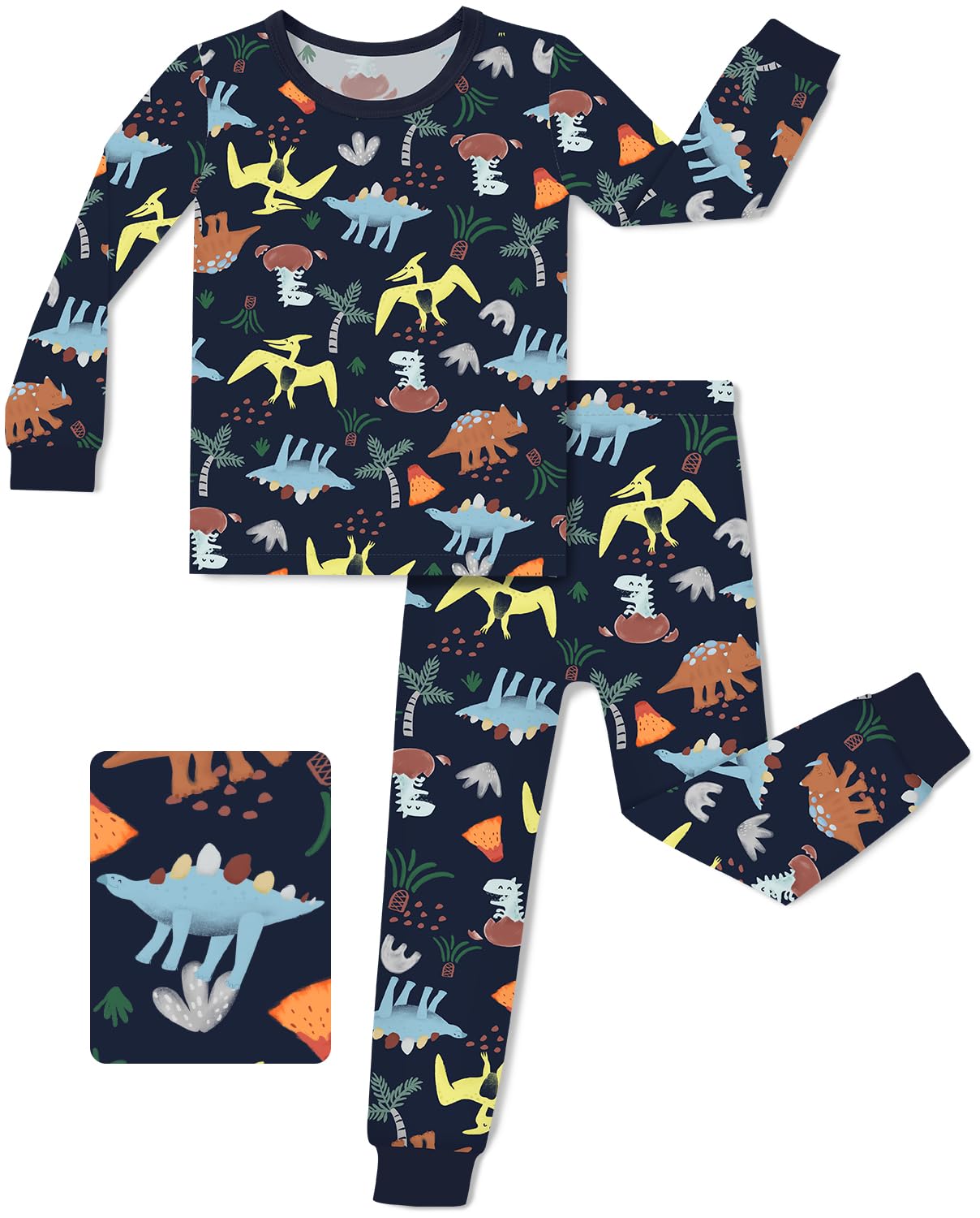 babee Reshinee Bamboo Viscose Toddler Pajamas Boys Girls Baby 12M-8Y Pjs Sets Kids 2pcs Long-Sleeve Snug fit Sleepwear