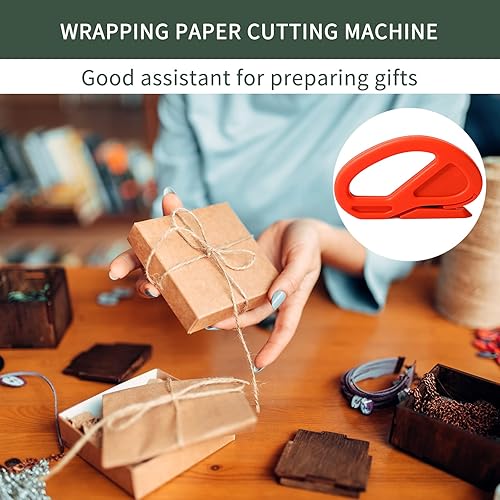 Miniatura 6 de Paquete de 2 cortadores de papel de regalo para fiestas cumpleaños y Navidad herramienta de corte de papel para la mayoría de rollos de papel de