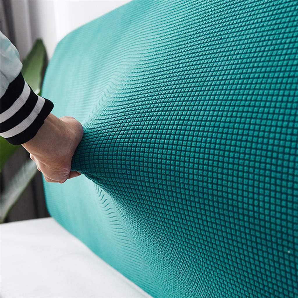WOMACO Bed Headboard Slipcover Protector Stretch Solid Color Dustproof Cover for Bedroom Decor (Z Jacquard-Teal, Full (47"-55"))