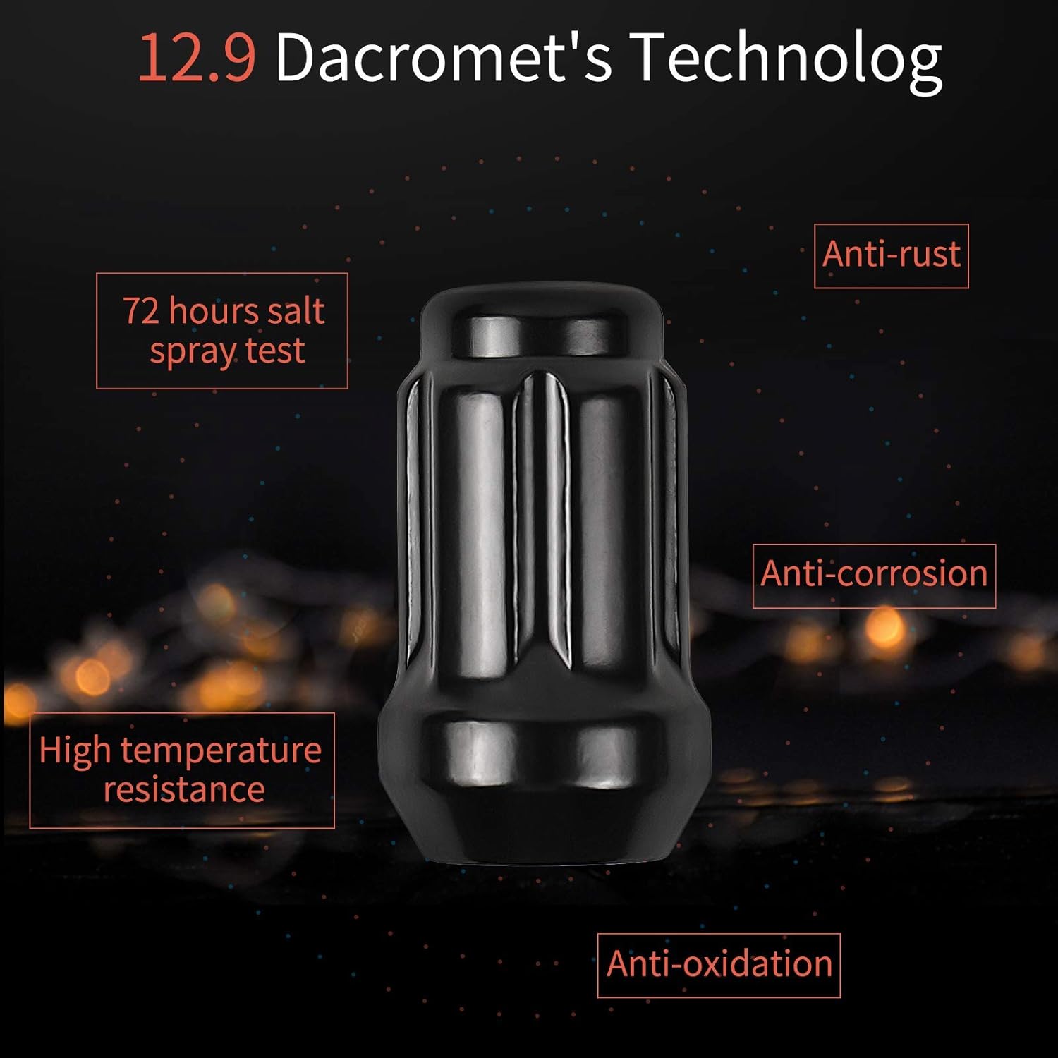 MIKKUPPA 23pcs 1/2-20 Lug Nuts with 1pc Socket Key + 2pcs Extra Socket Key