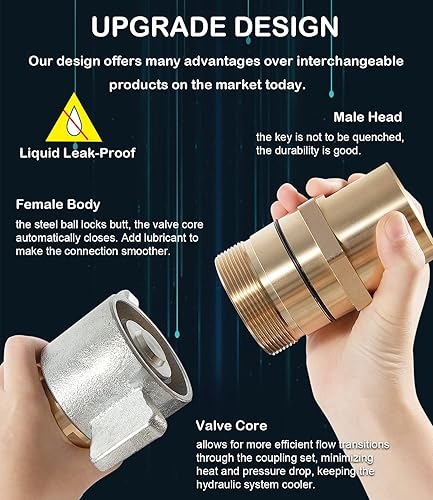 Miniatura 4 de Acoplador hidráulico de tuerca de ala de línea húmeda NPT de 1-12 "acoplador hidráulico de línea húmeda conjunto de acoplamiento de desconexión