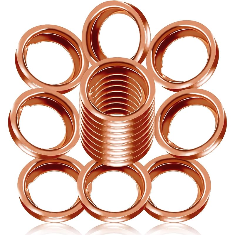 Arruela de cobre M12 para bujão de óleo DCWecher 11026-JA00A para Nissan e Infiniti – 24 unidades