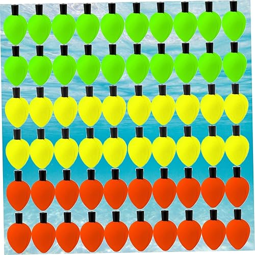 Miniatura 8 de Bobbers de espuma para pescar, con forma de lágrima, flotadores de pesca ligeros, flotadores coloridos para truchas, agua salada, agua dulce, 60