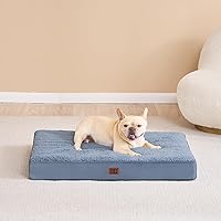 Vista 8 de EHEYCIGA Camas ortopédicas para perros grandes con funda extraíble lavable para jaula, azul spa, 35 x 23 pulgadas