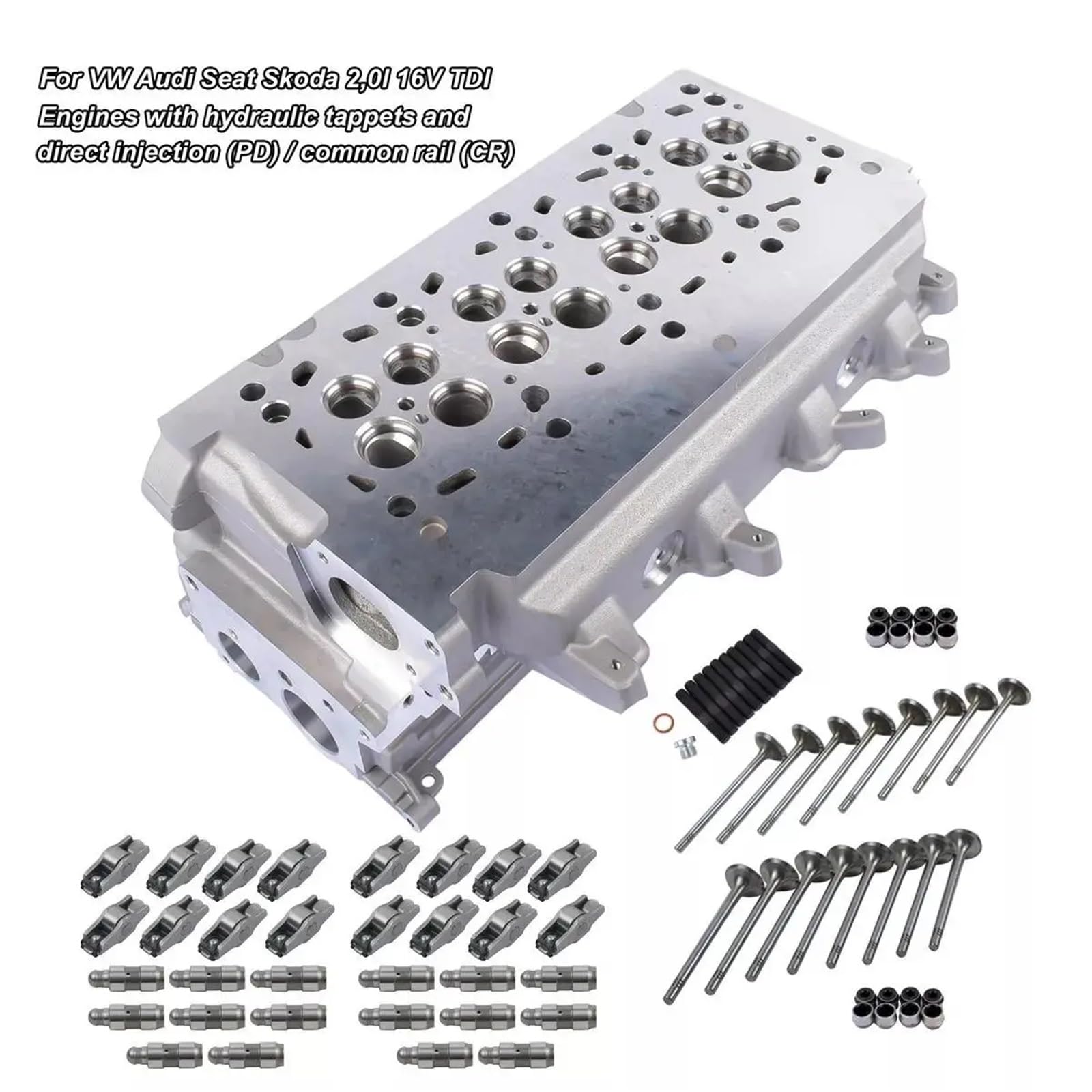Pokrywa głowicy cylindra Głowica cylindra Zawory Wahacze Popychacze Pasuje do Audi Pasuje do VW Pasuje do Jetta 2.0 TDI 03L103351F 03L103351M 03L103351P Pokrywa dźwigienek wałka rozrządu