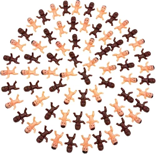 Miniatura 4 de JUXINDA 72 Baby Shower Ice Cube Game Mini plástico Baby Party King Cake Toppers (latín + negro)