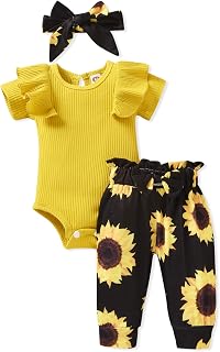 Preemie Newborn Baby Girls Clothes Infant Little Kids Romper Bodysuit Pants Headband Clothing Set Summer Outfits