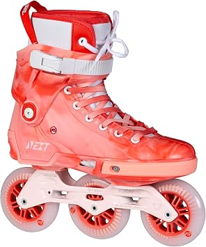 Powerslide Next Grapefruit 100 Urban Inline Skates - Skates in Size 36-43 - Triskate with 3 x 100 mm Wheels, Trinity Rail, MYFIT 2nd Skin Liner & ABEC 9 Bearings