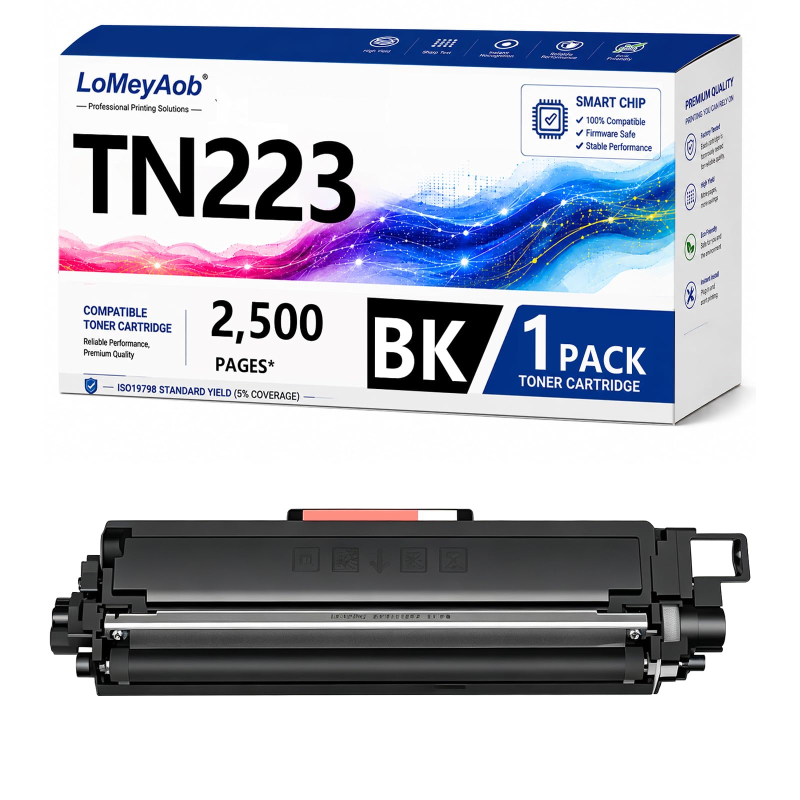 Cartucho de tóner TN223 223, reemplazo Negro de Alto Rendimiento para la Impresora Brother LaserJet HL-L3210CW L3230CDW L3270CDW L3290CDW