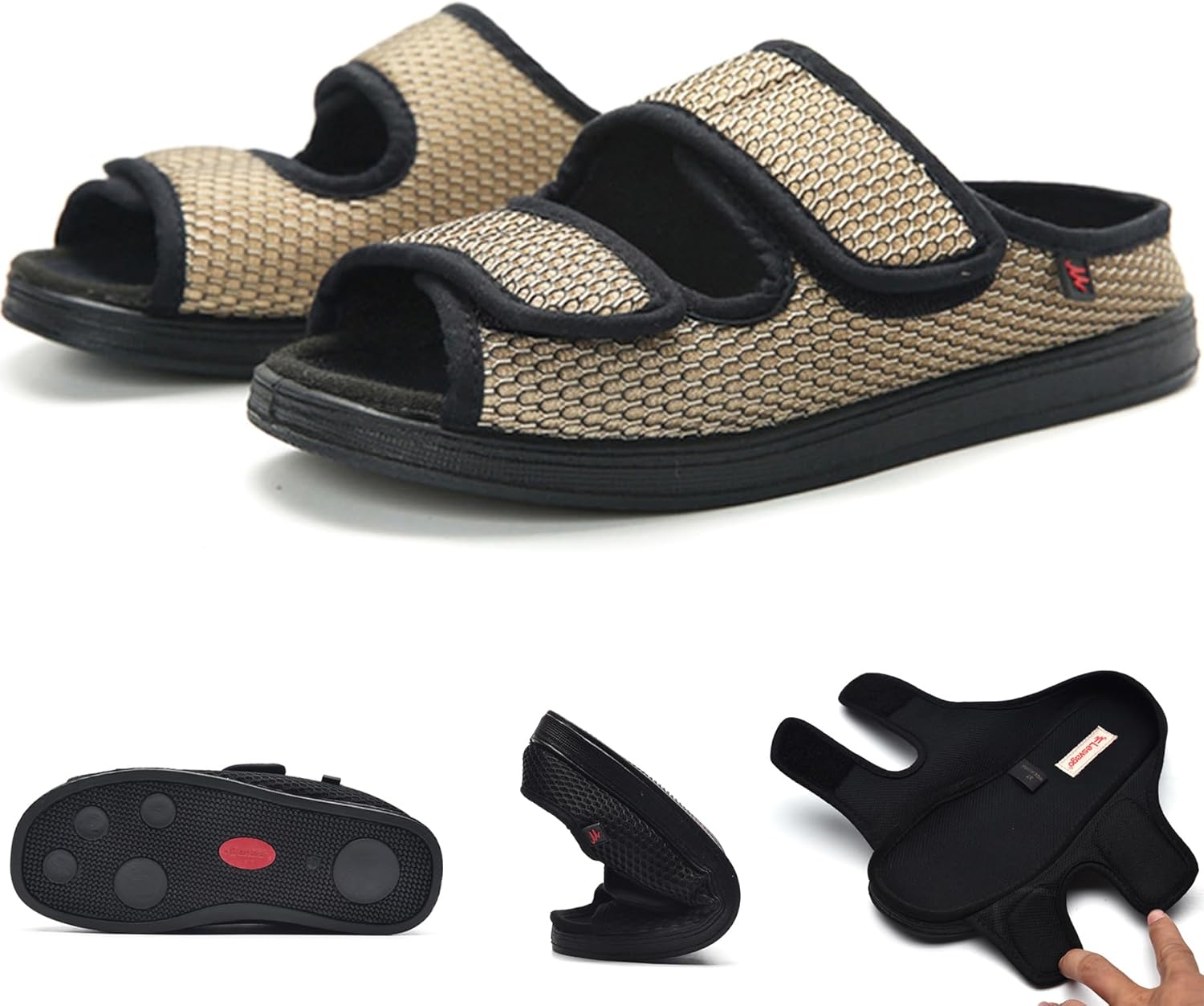 Women's Diabetic Shoes Extra Wide Adjustable Closure Arch Support Orthopedic Shoes for Swollen Feet Plantar Fasciitis