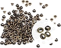 Vista 10 de CRAFTMEMORE Ojales de identificación de 1/8 de pulgada, agujero de 0.118 pulgadas, ojal de respaldo automático para núcleos de cuentas, ropa, cuero