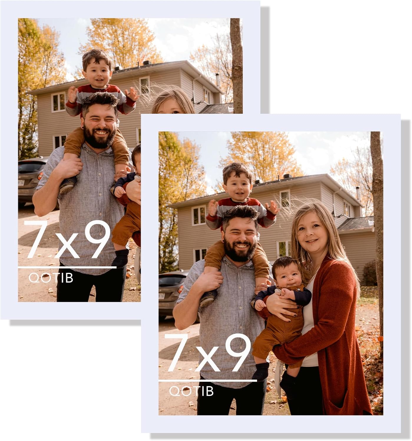 2 packs 7x9 picture frame white, engineered wood 7 x 9 photo frame, 7 by 9 photo poster frame for wall hanging and tabletop set of 2, white 2 7x9 inch