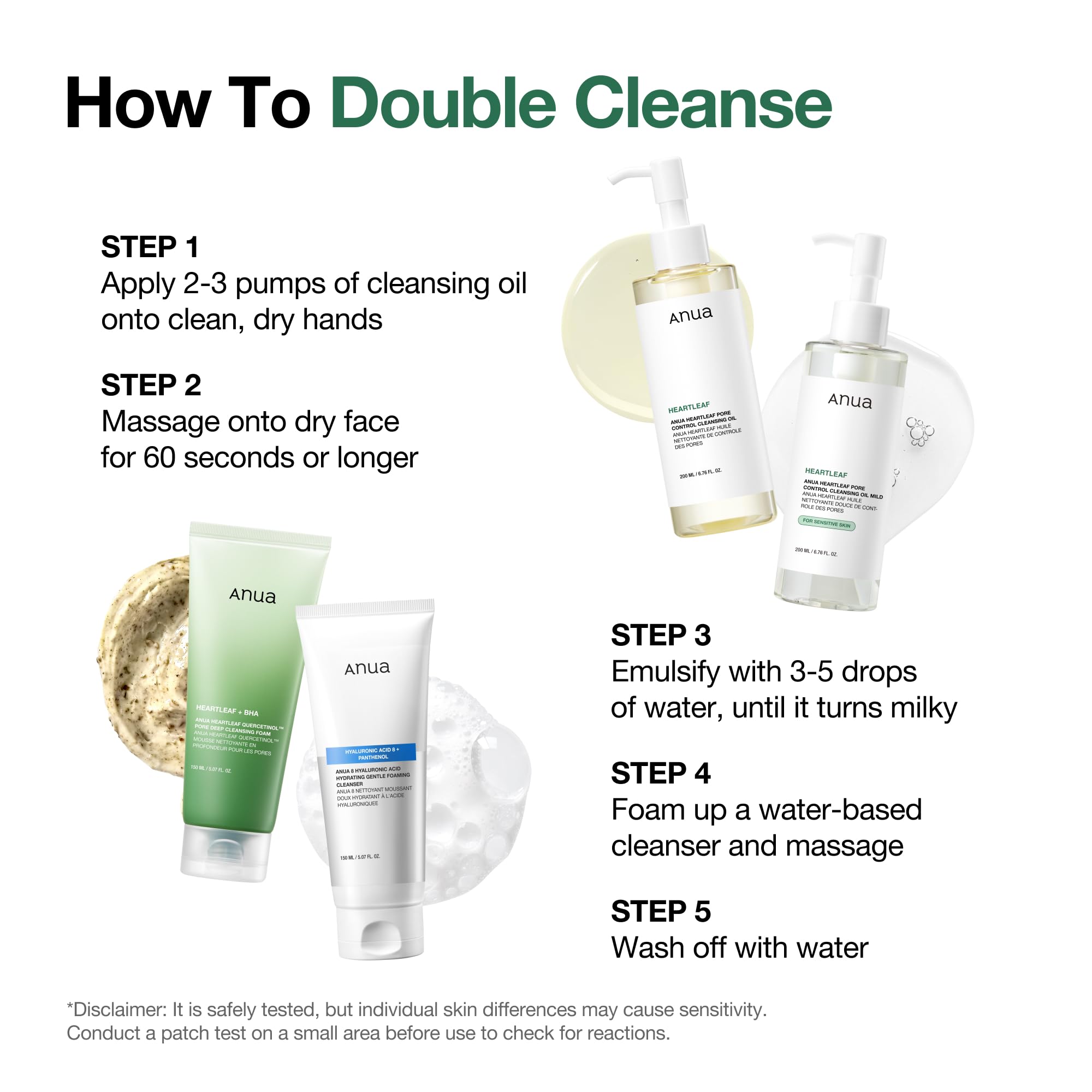 Anua Heartleaf Pore Control Oil Cleansing Oil, Oil Cleanser for Face, Makeup Blackhead Remover, Korean Skin Care 6,76 fl oz (200 ml)
