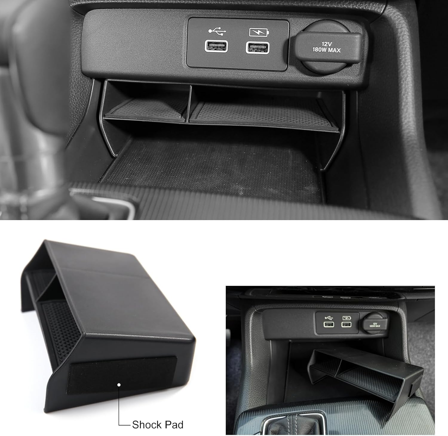 3PCS Compatible with Honda Civic Accessories Center Console Storage Case Armrest Tray Glove Box Organizer Hidden Storage Compartment for Civic 2026 2025 2024 2023 2022 Accessories