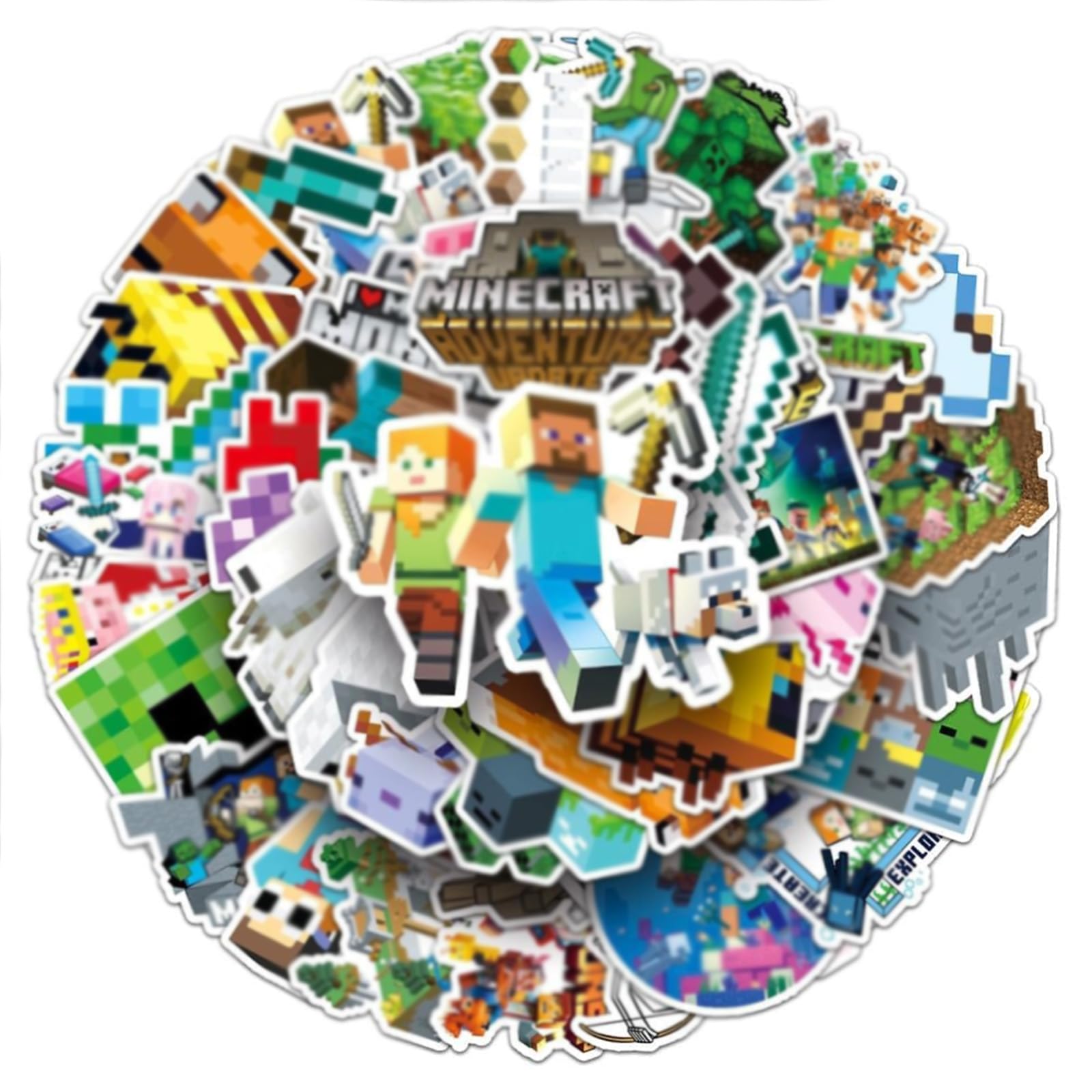 50 PCS Gaming Stickers, Temporary Tattoo Stickers, for Notebooks and Laptops, DIY Decals for School Supplies and Party Favors, 5.5-8.5 Cm