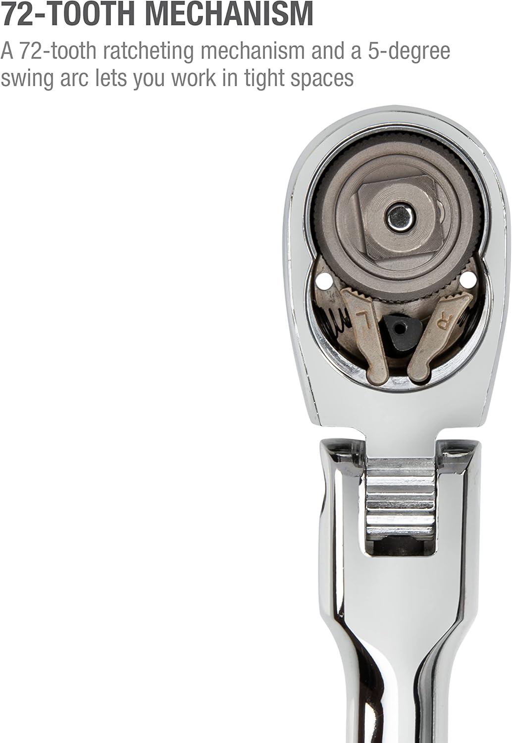 Steelman 1/2-inch Drive 72-Tooth 180-Degree Flex-Head Reversible Quick-Release Ratchet with 24-inch Long Handle
