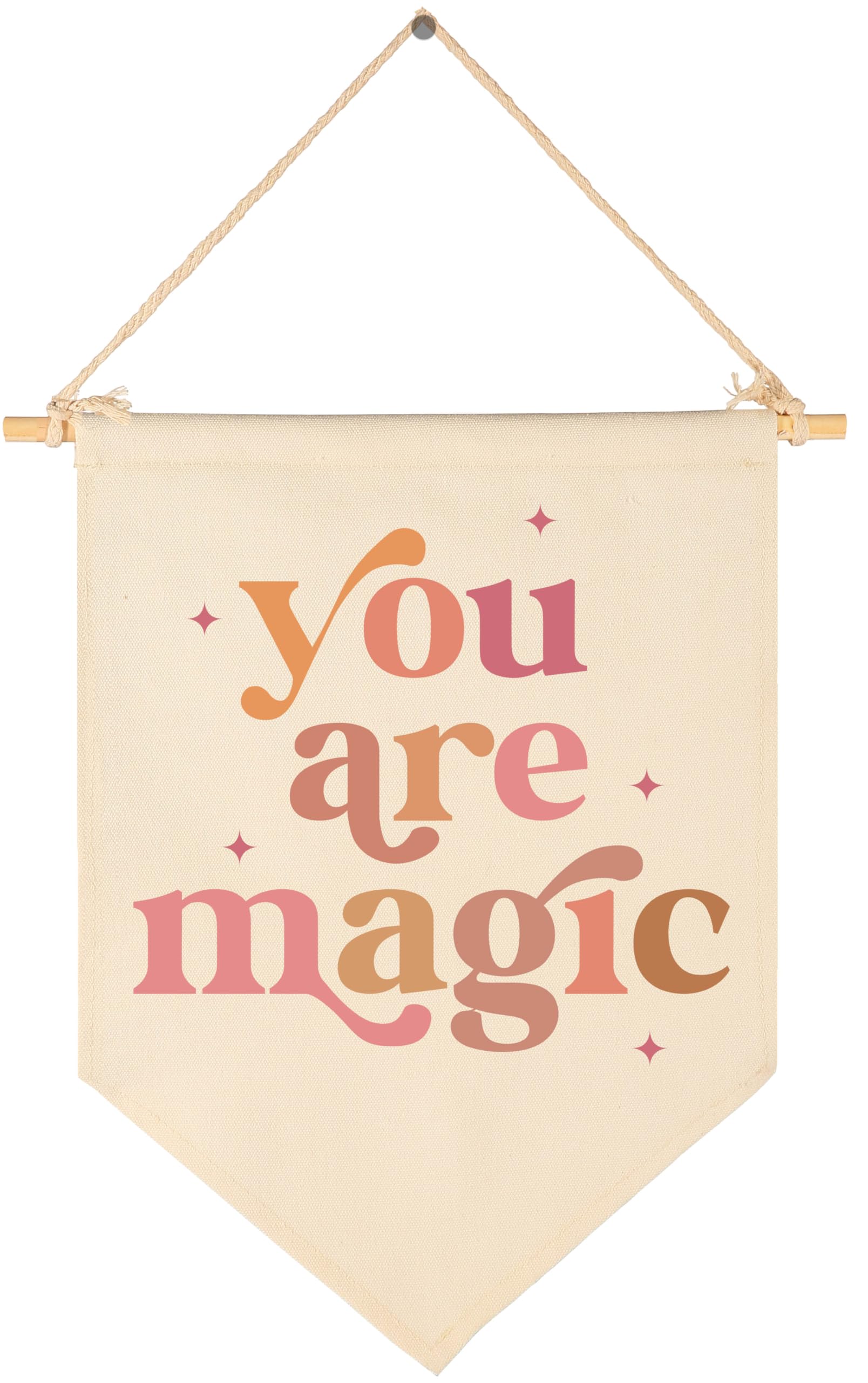 Pennant Flag Wall Decor Gift for Baby Girls Kids-Canvas Hanging Flag Banner Pennant Wall Decor Gift for Nursery Baby Room Playroom Homeschool Reading Room Bedroom