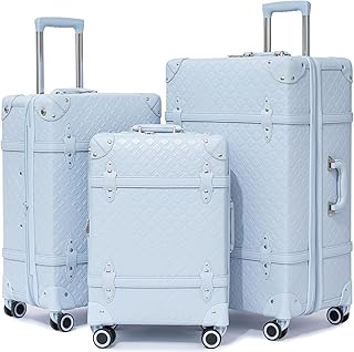 Vintage Luggage Sets for Women Retro Suitcase Cute Vintage Expandable Lu...