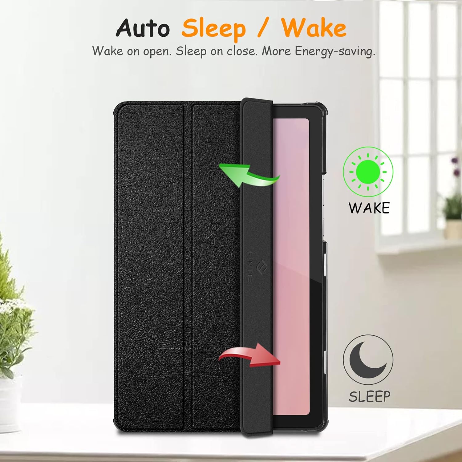 Fintie Slim Stand Case for Lenovo Tab M9 TB-310FU 9" / Nook 9" 2024 | Ultra Slim Lightweight Tri-Fold Stand Cover, Shockproof Protection, Viewing & Typing Angles, Auto Wake/Sleep