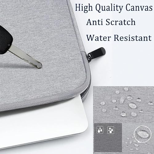 MQVQAUBST Tablet Bag Suitable For Samsung Galaxy Tab S10 Ultra 14.6inch Waterproof Canvas Sleeve Zip Pouch Anti-Drop Carry Case(Black) - Image 3