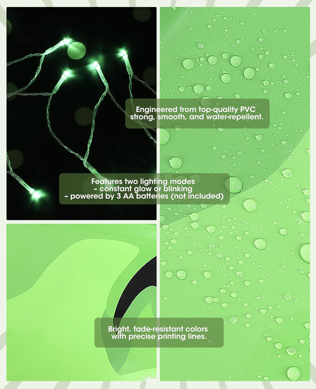 ANZOME Halloween Trunk or Snack Truck Decor Kit for Pickup Bed, LED String of Lights, Balloons and PVC Decorations, Headless Knight Theme, Outdoor Arch/Garage/Party (Dinosaur)