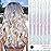 MISSUHUI Hair Tinsel Kit With Tools 47Inch Fairy Hair Tinsel Heat Resistant 6Pcs 1200Strands Highlights Glitter Hair Extensions Sparkling Shiny Tinsel Hair Extensions for Women Girls Kids (White-Pink)