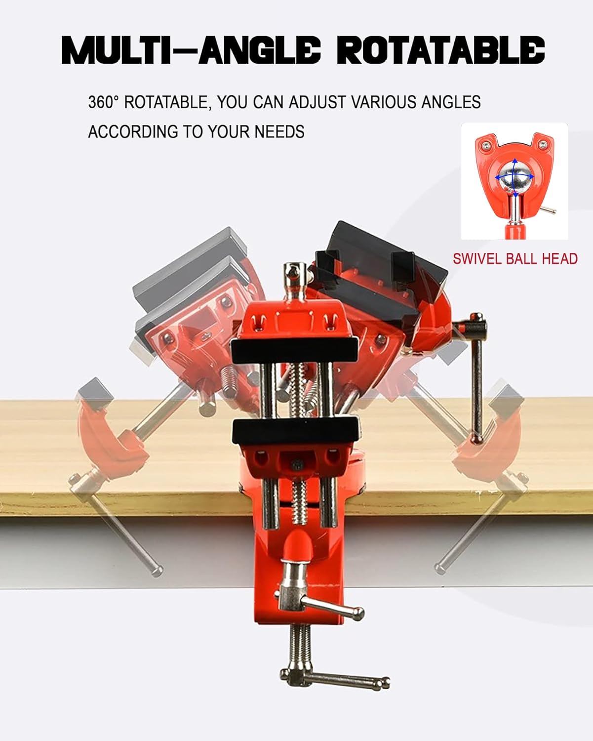 Universal Bow Vise - 360° Adjustable Professional Bow Vise for Archery Compound Bow Recurve Bow Mounting Vise Bow Maintenance Tool, Red