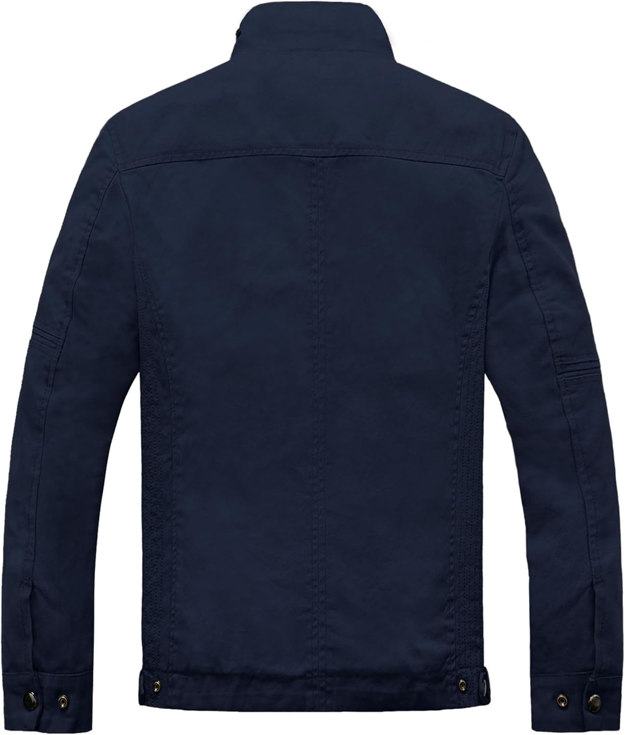 wantdo Men's Cotton Lightweight Jacket Military Jacket Casual Field Coat Windbreaker - Image 2