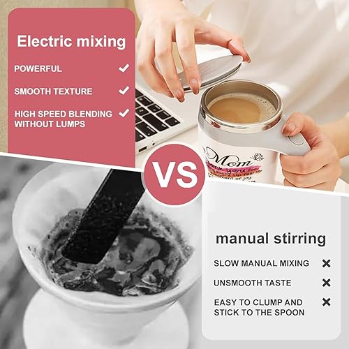 Miniatura 6 de Teebacco Taza de café autoagitadora magnética automática - Taza mezcladora eléctrica para el día de la madre