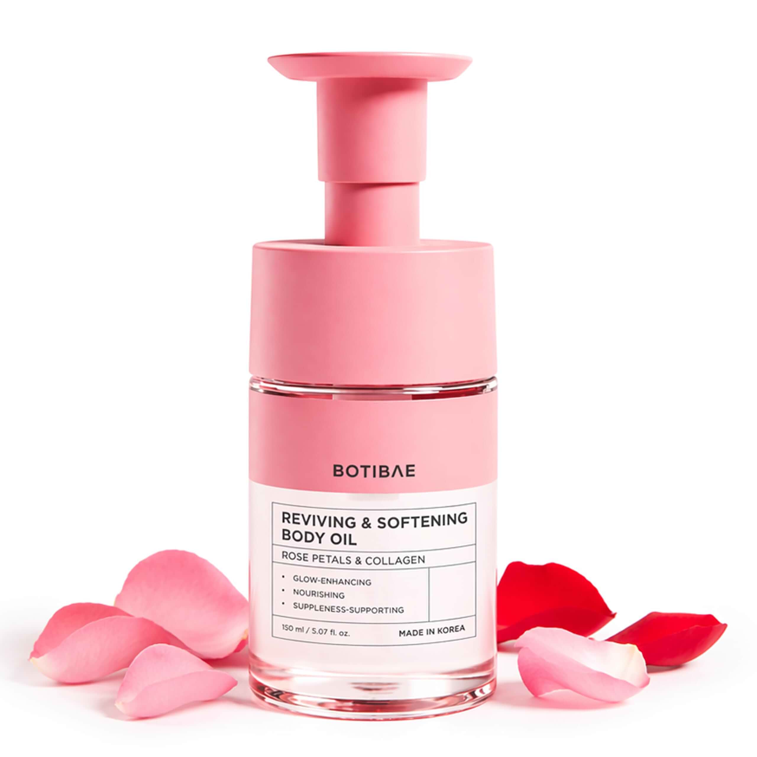 Collagen Body Oil with Rose Petals – Dermatologist Tested, Anti Aging, Korean Skin Care – Deep Hydration, Firm-Looking, Glow, Lightweight & Fast-Absorbing – Vegan, Clean Beauty – 5.07 Fl.Oz 5.07 Fl Oz (Pack of 1)