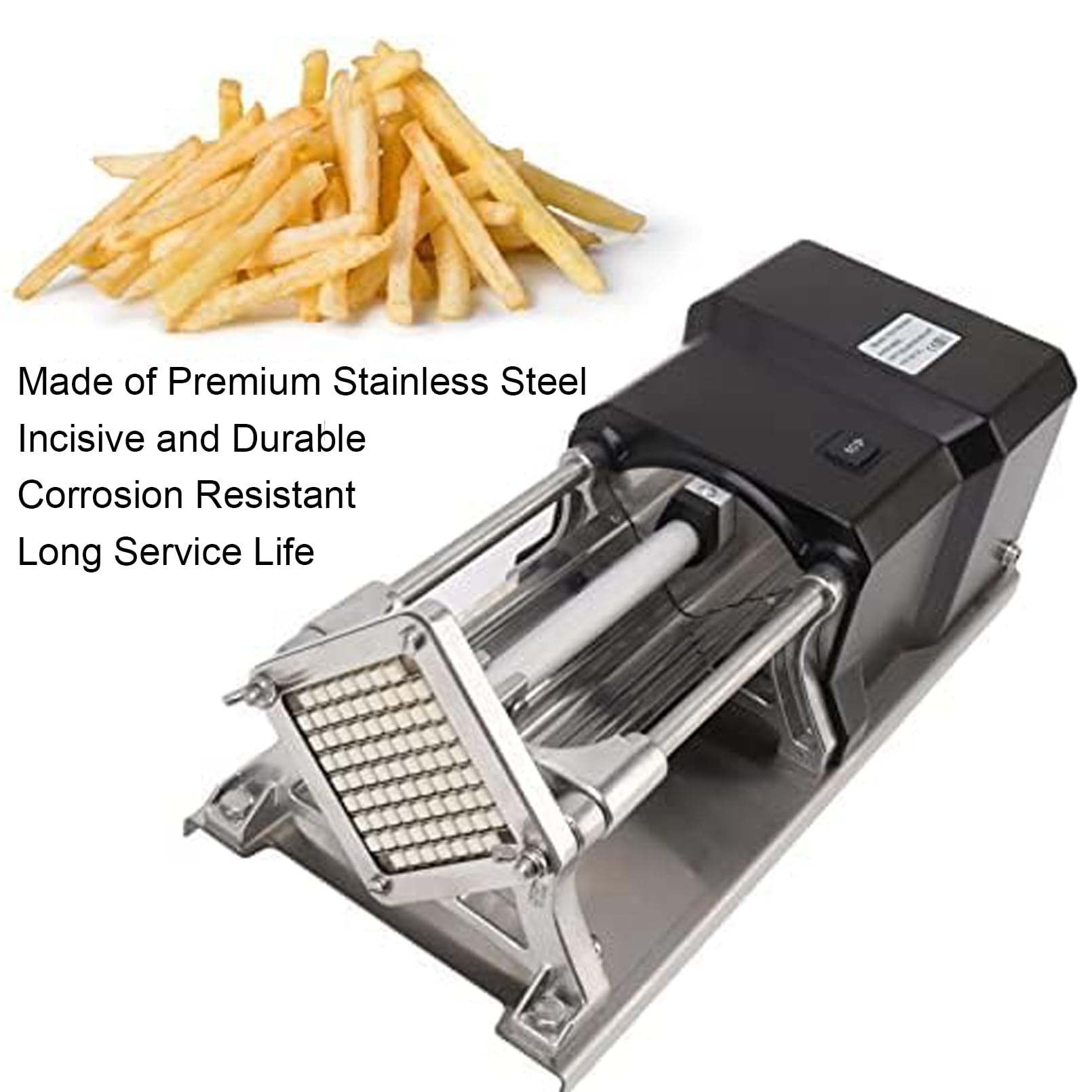 Amazon｜電動フライドポテト切断機、6mm 12mm ステンレス鋼刃フライド