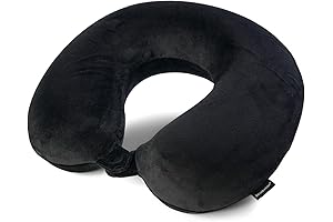 Brookstone Memory Foam Travel Neck Pillow for Vacations and Travel