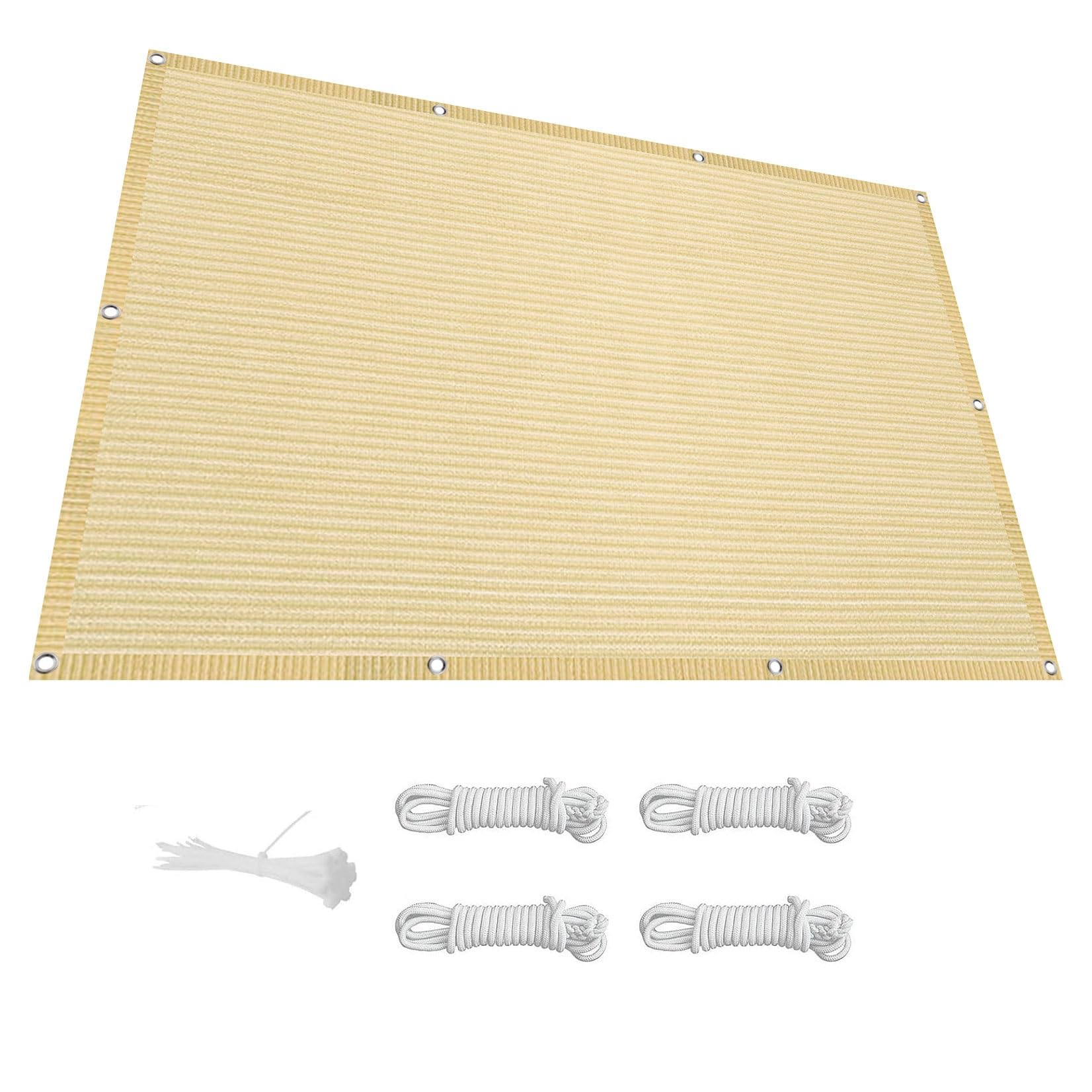 Voile d'ombrage 310x370 cm en HDPE robuste pour une protection UV haute performance